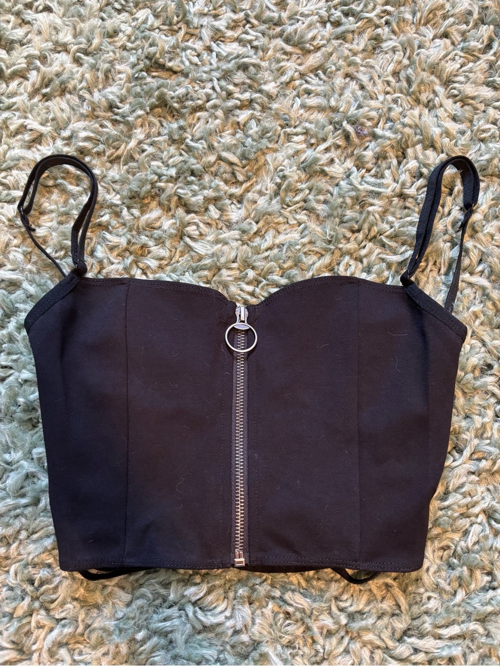 🖤NWT Black Club Exx Crop Backless Tank